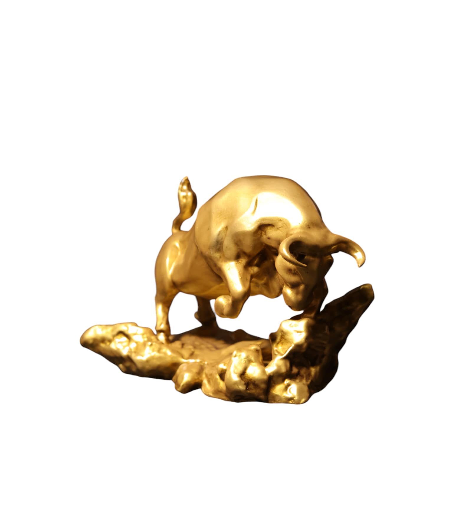 Bronze Marbel and Resin Charging Bull